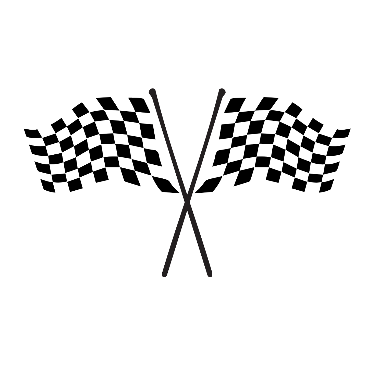 Free Double Racing Flag clipart Template