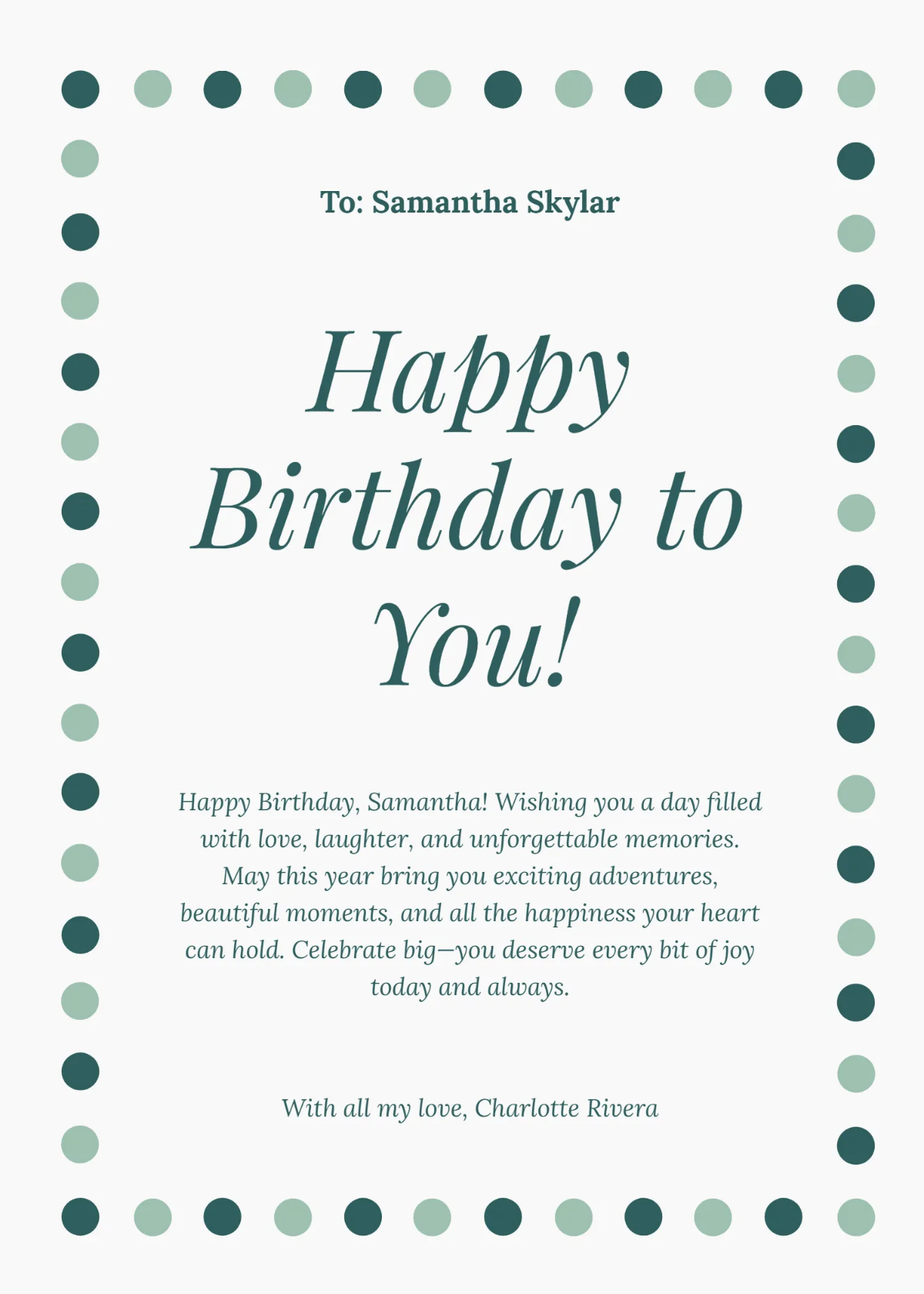 Free Birthday Card For Small Girl Template to Edit Online