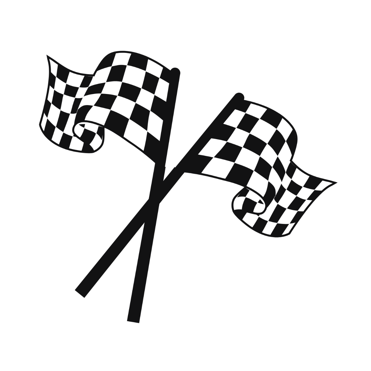 Cross Racing Flag clipart Template