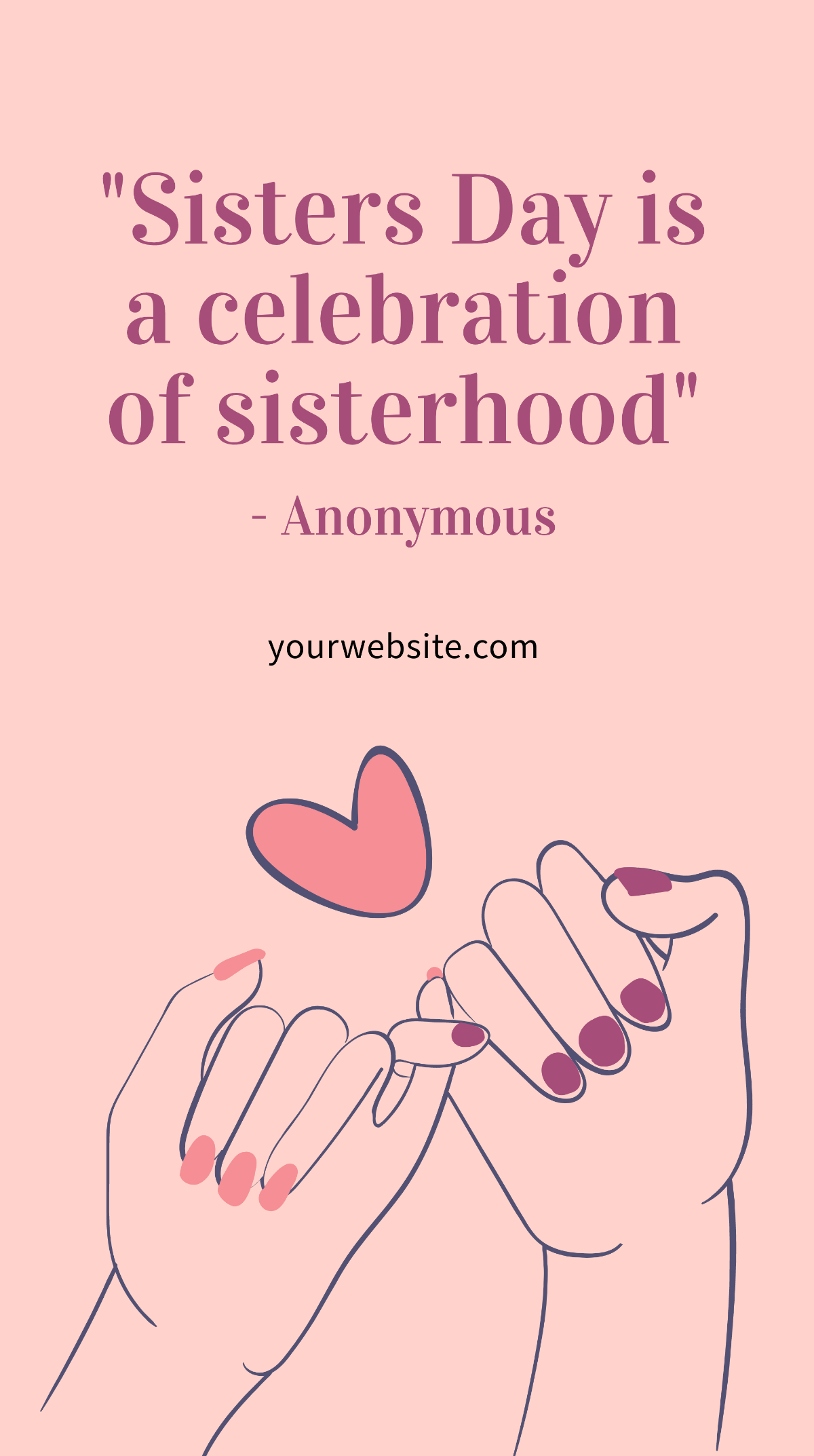 Free Sisters Day Quote Instagram Story Template