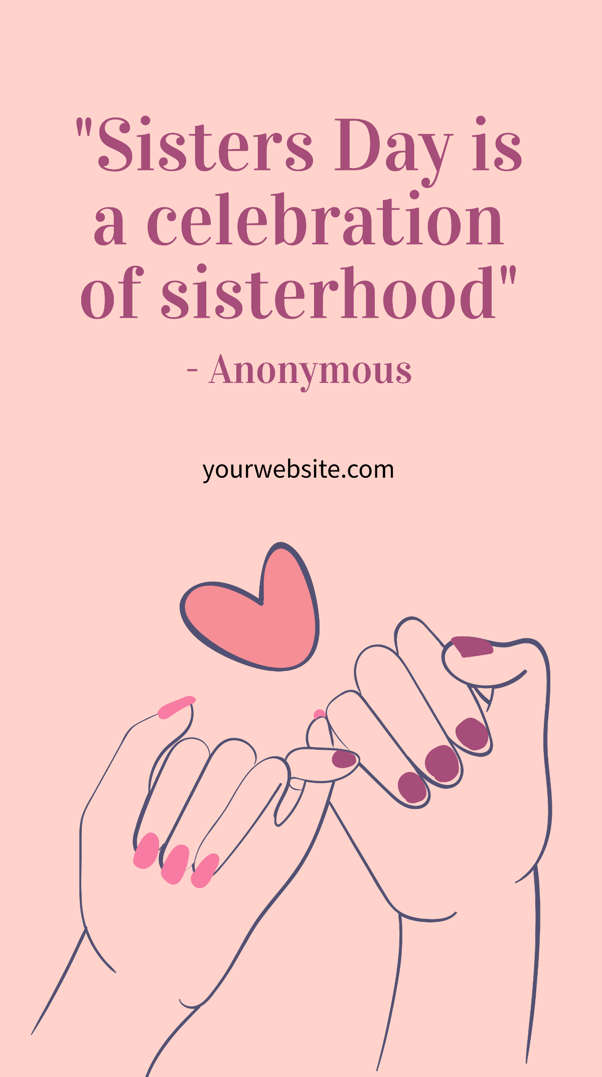 Free Sisters Day Quote Whatsapp Post Template