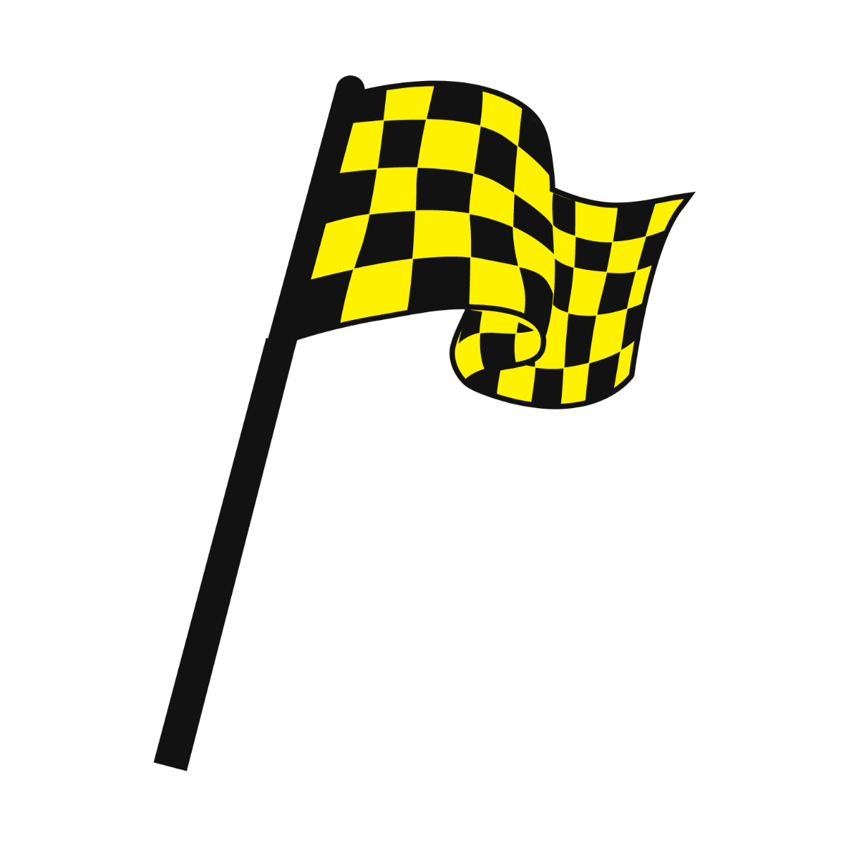 Yellow Racing Flag clipart