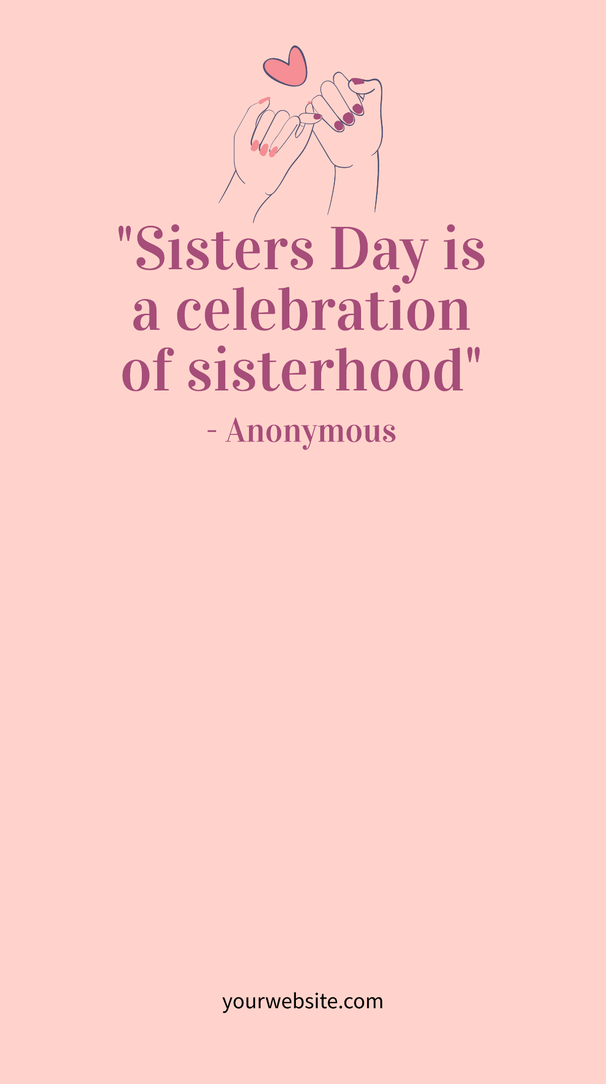 Free Sisters Day Quote Snapchat Geofilter Template