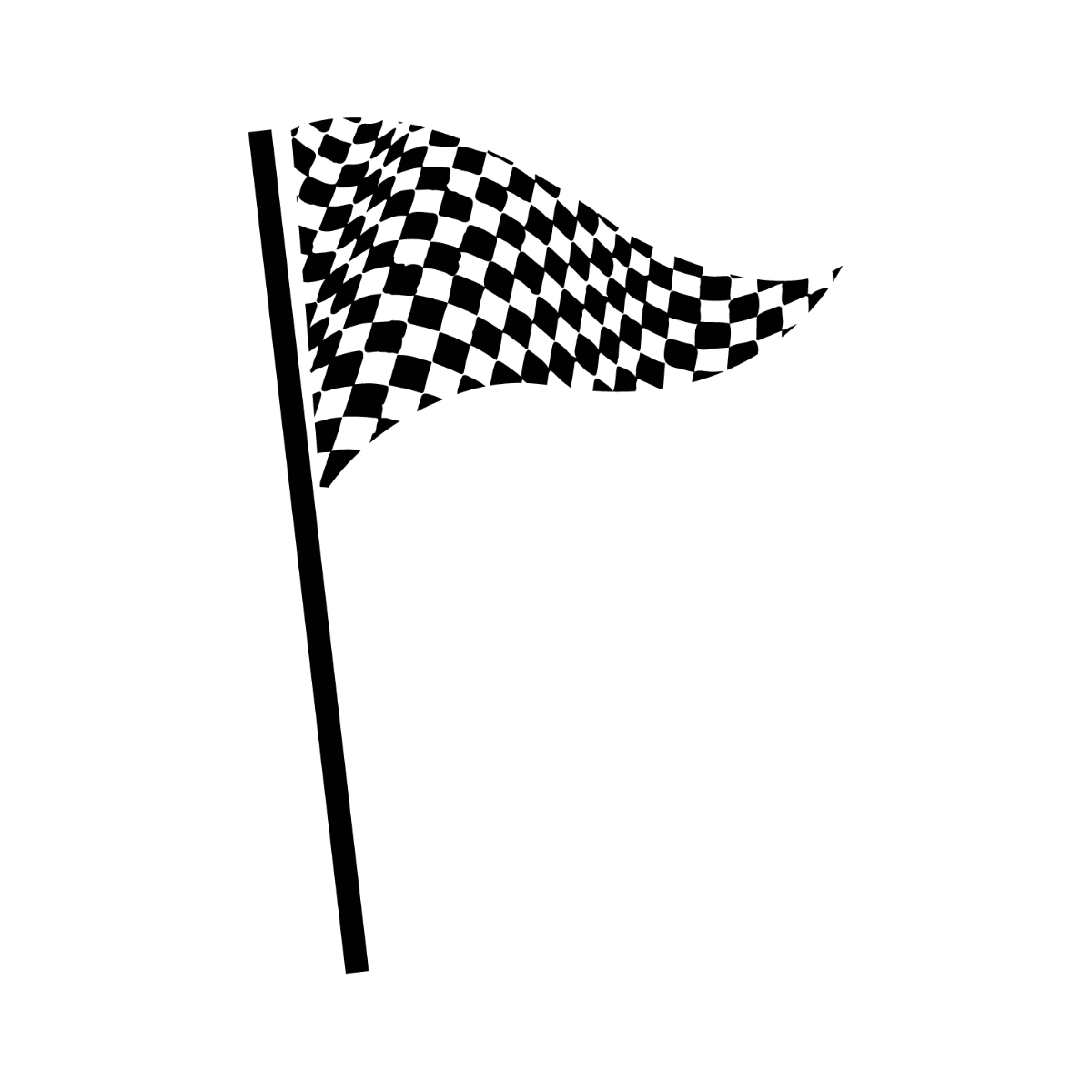 Black Racing Flag clipart Template