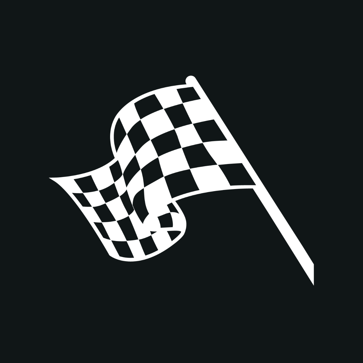 Free White Racing Flag clipart Template