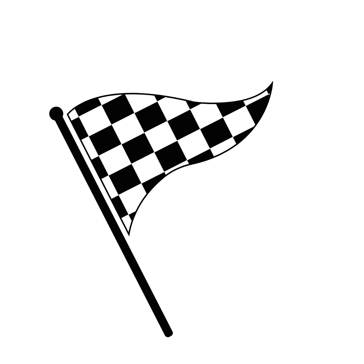 Triangle Racing Flag clipart Template
