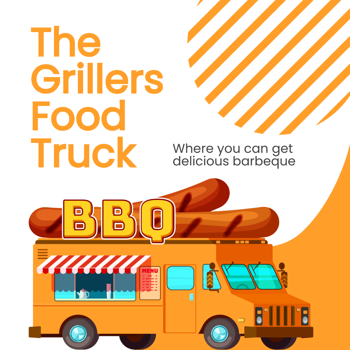 Free Bbq Food Truck Instagram Post Template