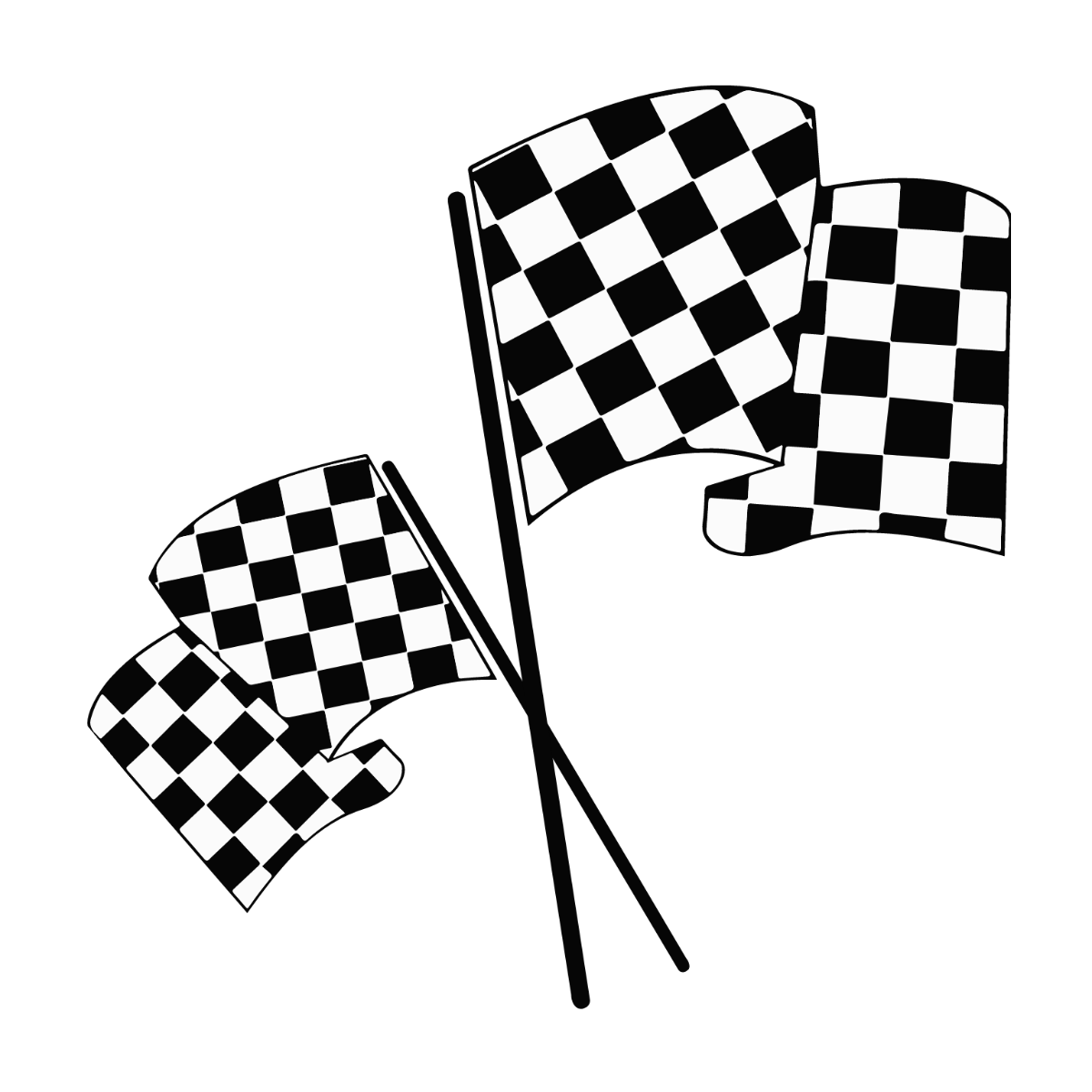 Race Track Flag clipart Template
