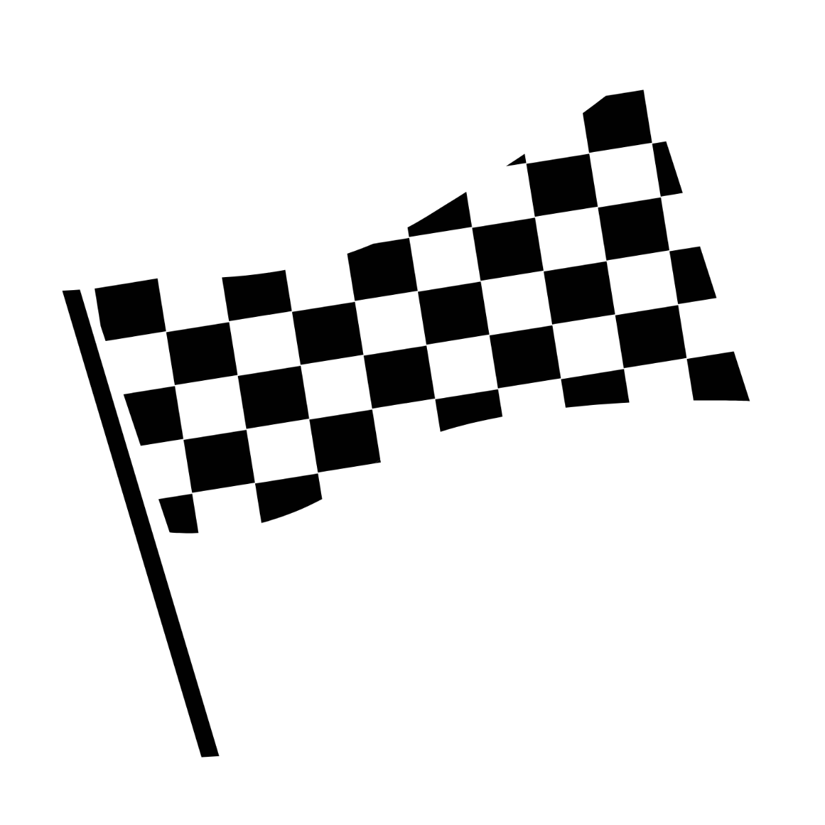 Free Black And White Racing Flag clipart Template