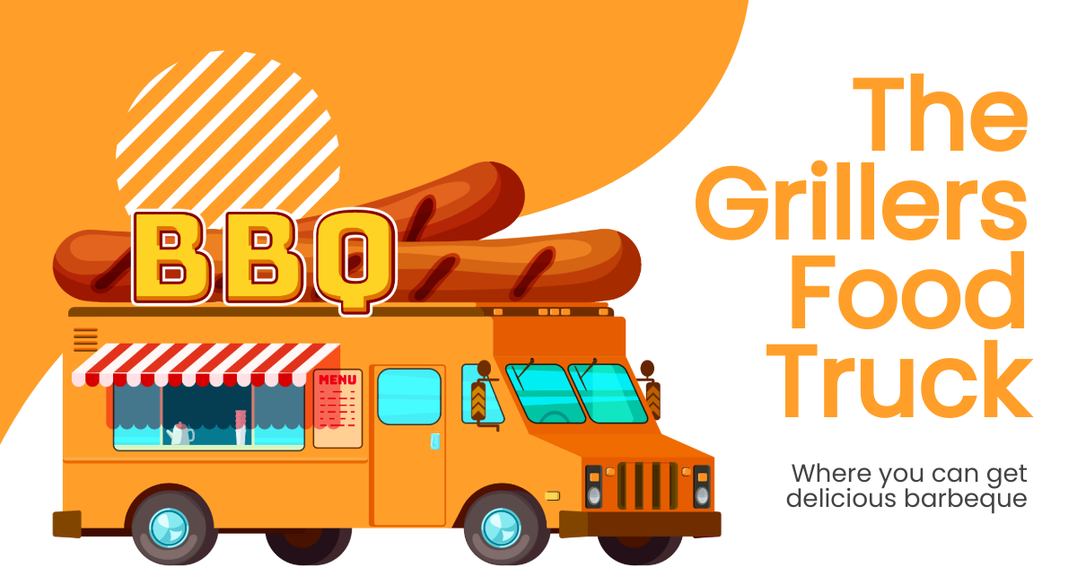 Bbq Food Truck Facebook Post Template