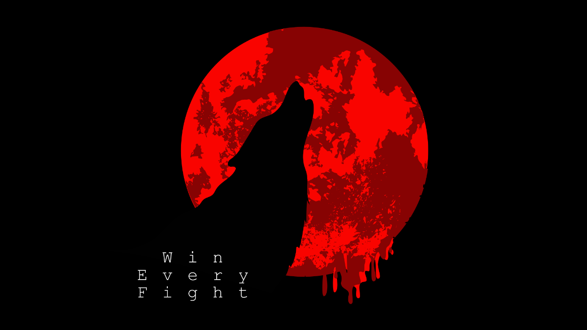 Bloody Wolf Wallpaper Template