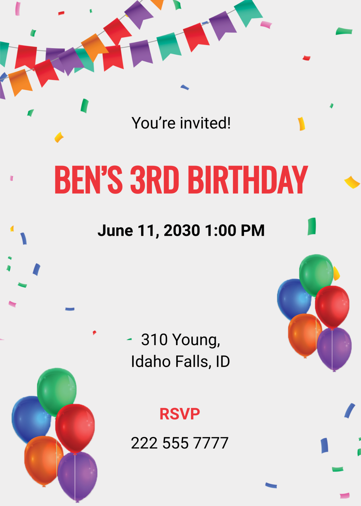 FREE Birthday Invitation - Edit Online & Download