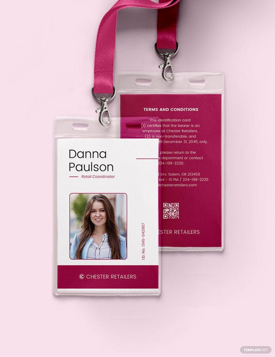 Retail ID Card Template