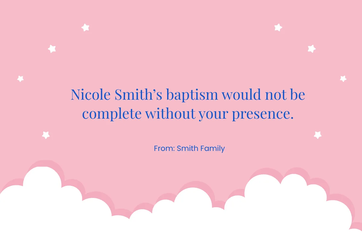 Free Modern Baptism Thank You Card Template to Edit Online