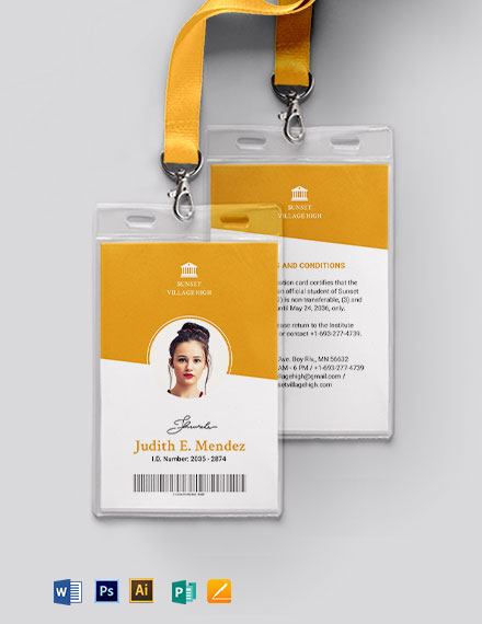 Download 28+ School ID Card Templates - Microsoft Word (DOC) | Template.net
