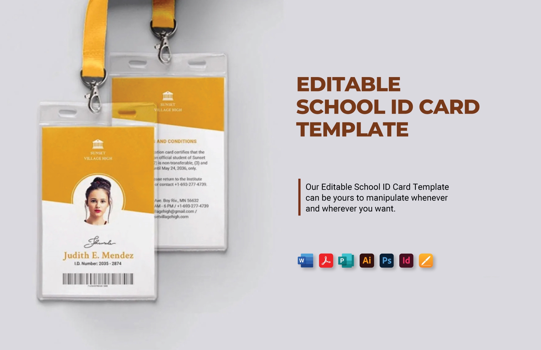 Page 4 Editable Printable ID Card Templates In Word To Download