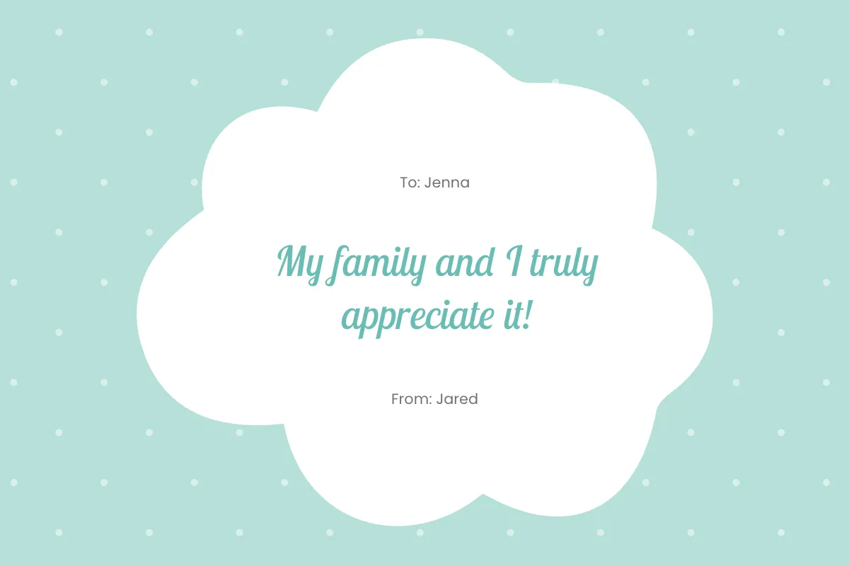 Free Sample Baptism Thank You Card Template to Edit Online
