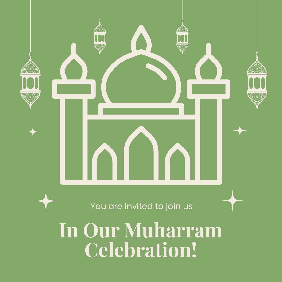 Free Muharram Celebration Linkedin Post Template