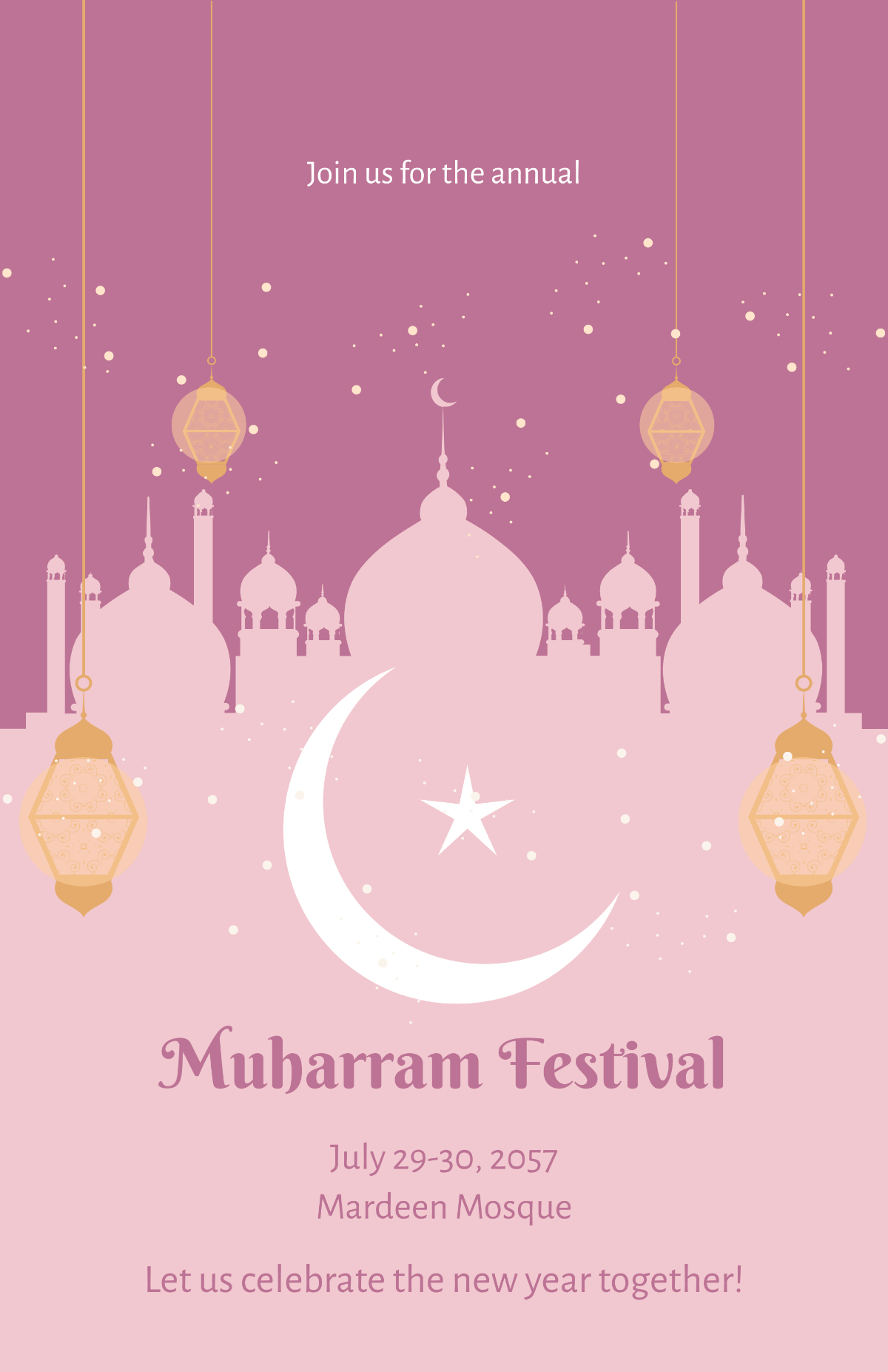 Free Muharram Festival Poster Template