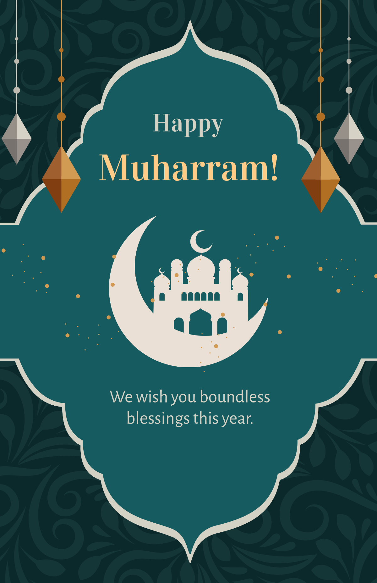Free Elegant Muharram Poster Template