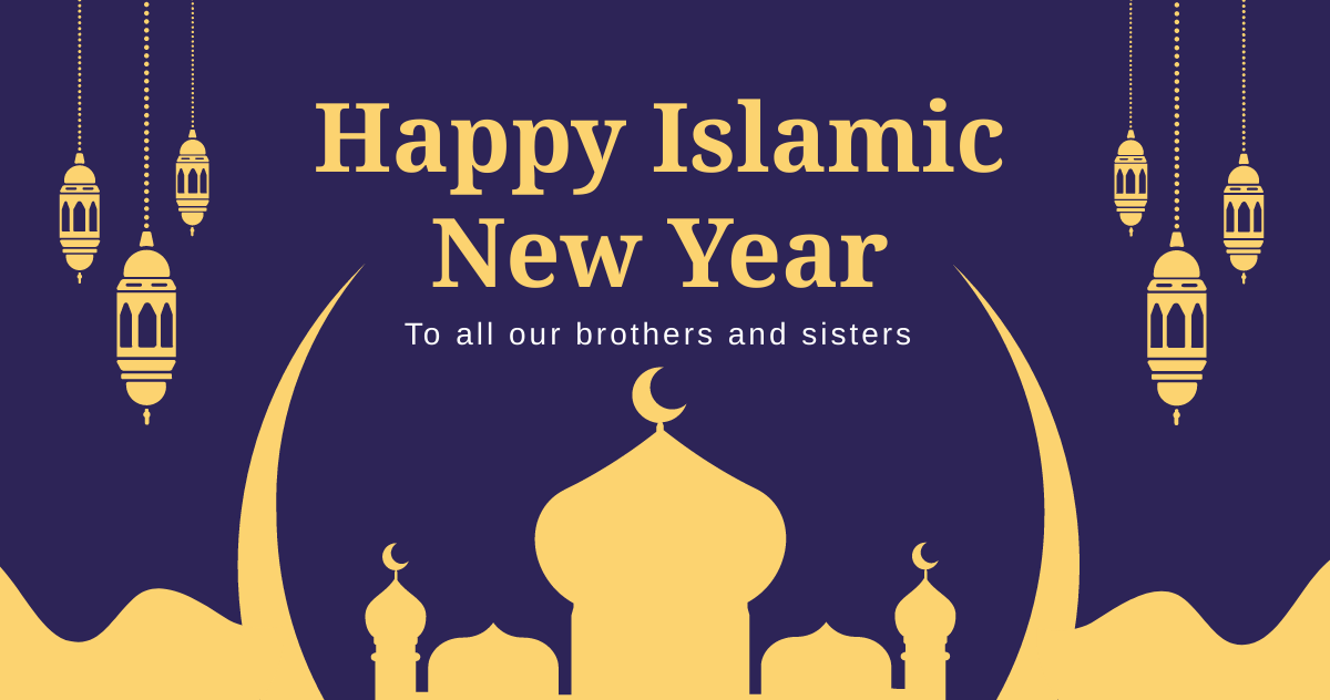 Free Islamic New Year Facebook Post Template