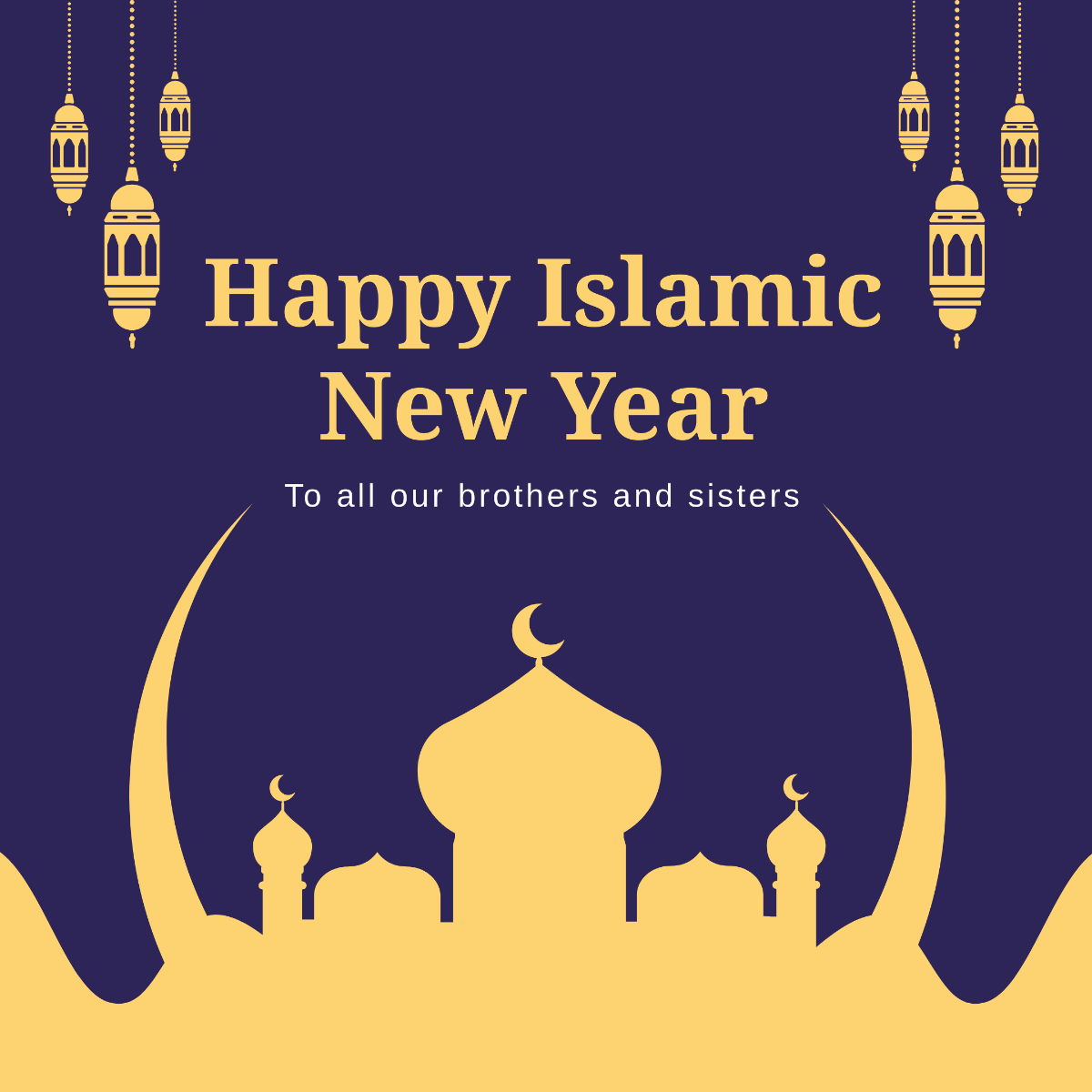 Free Islamic New Year Instagram Post Template
