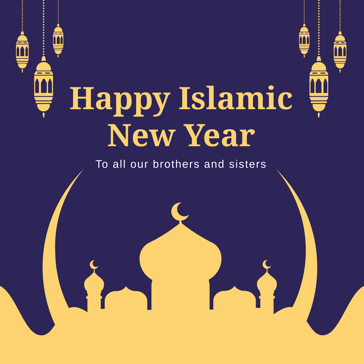Islamic New Year Linkedin Post Template