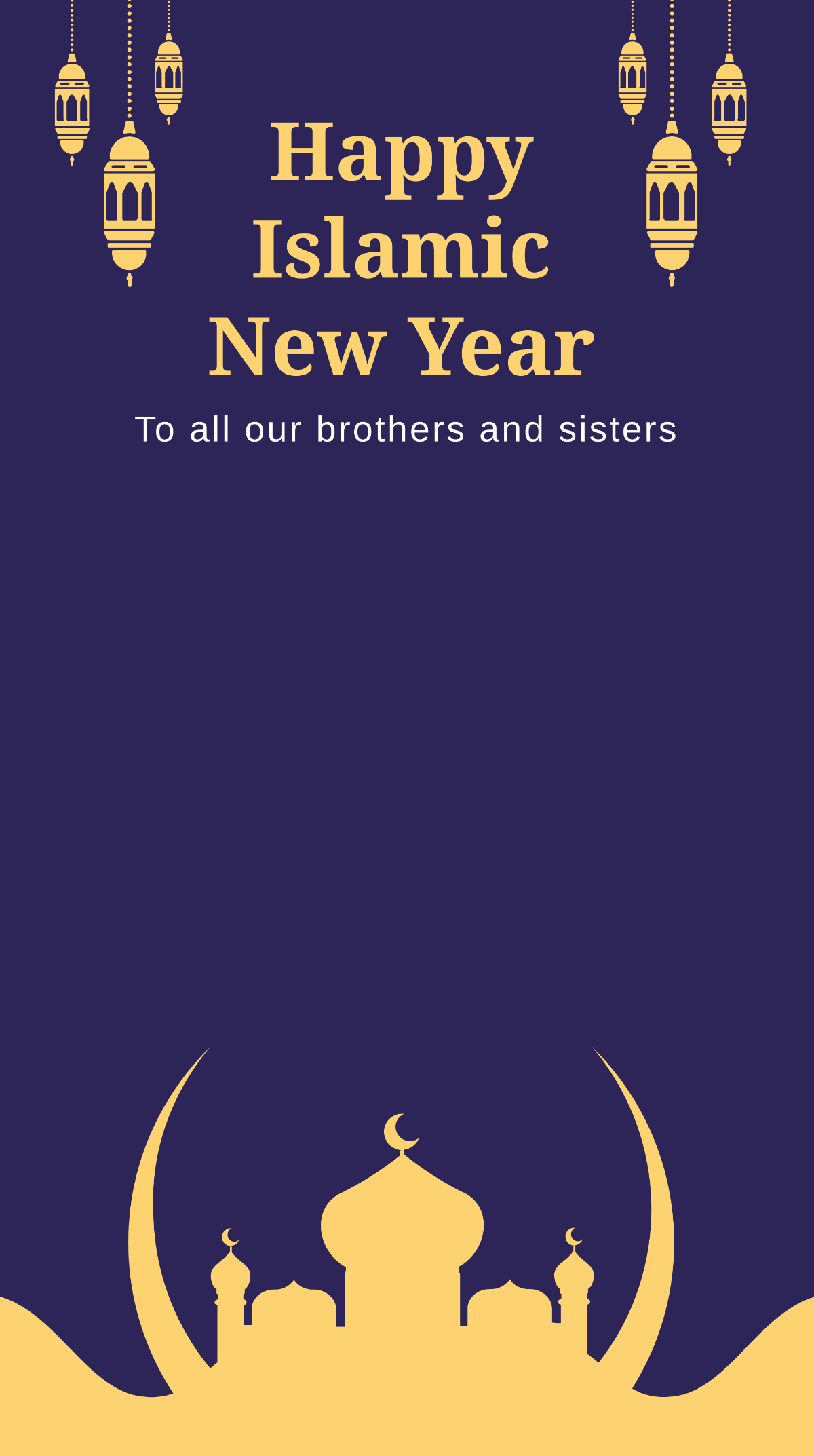 Islamic New Year Snapchat Geofilter Template
