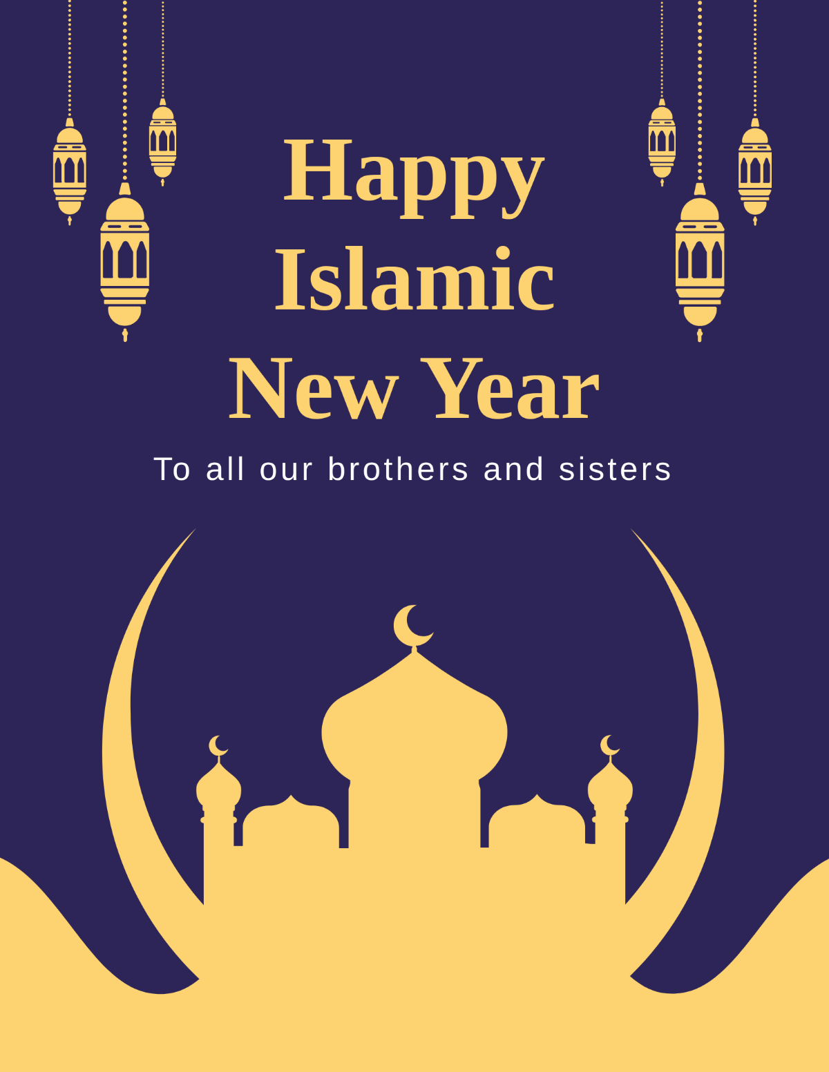 Free Islamic New Year Flyer Template