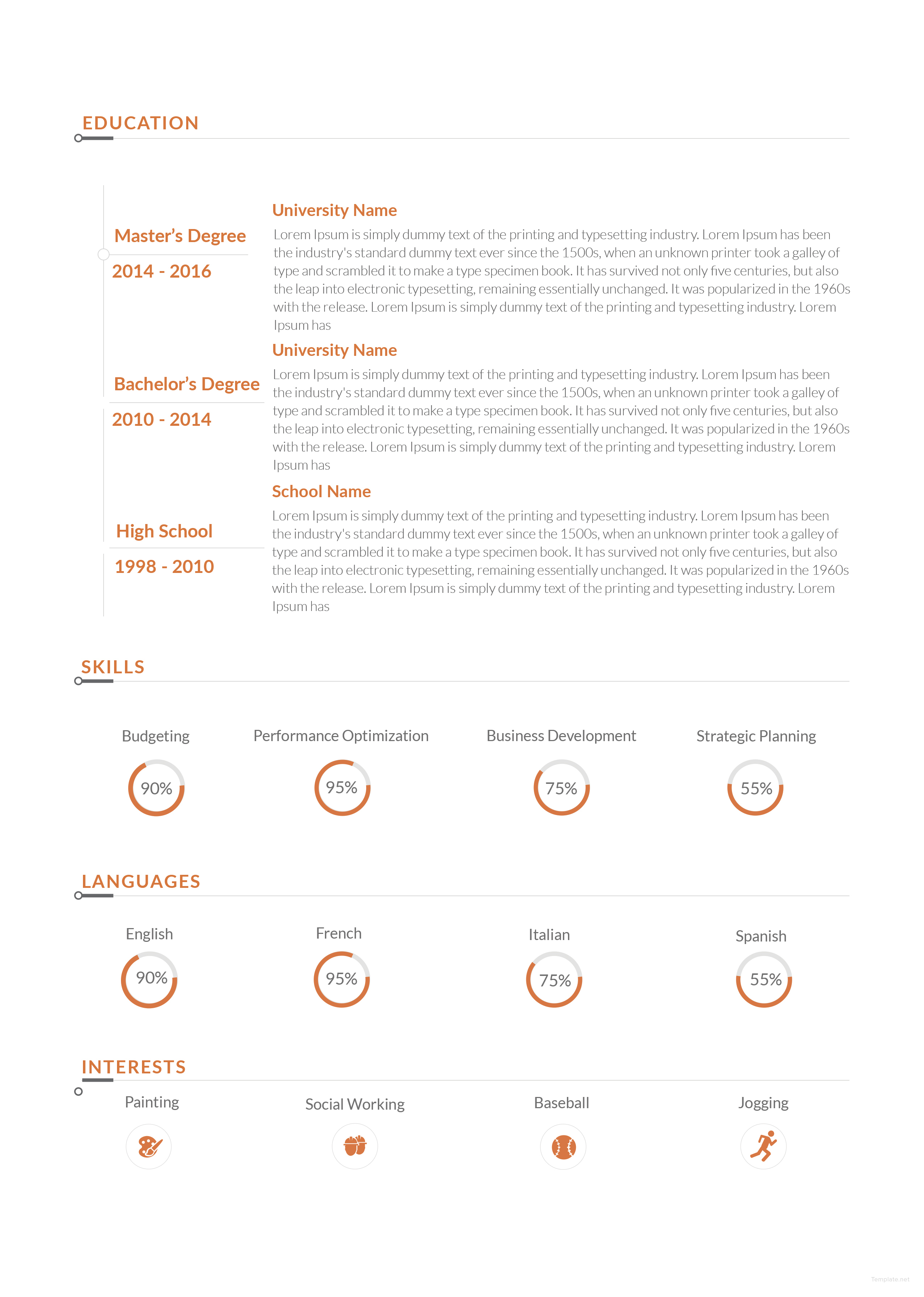 Free Sales Executive Resume Template in Adobe InDesign