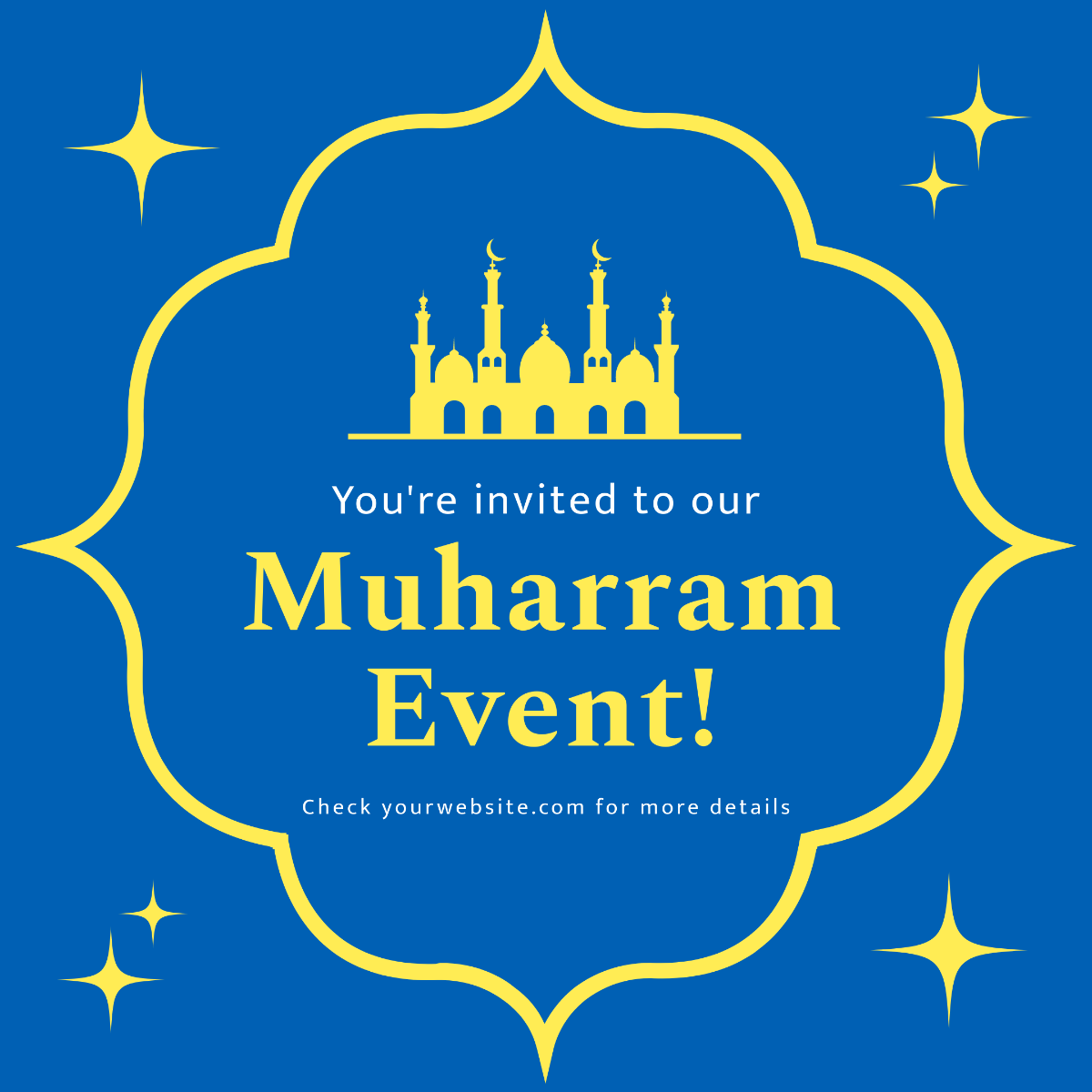 Free Muharram Invitation Instagram Post Template