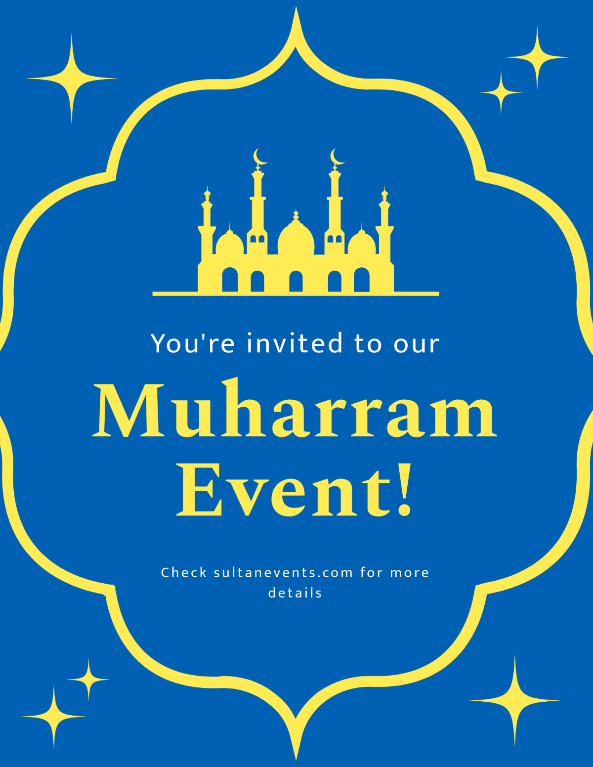 Muharram Invitation Flyer Template - Edit Online & Download