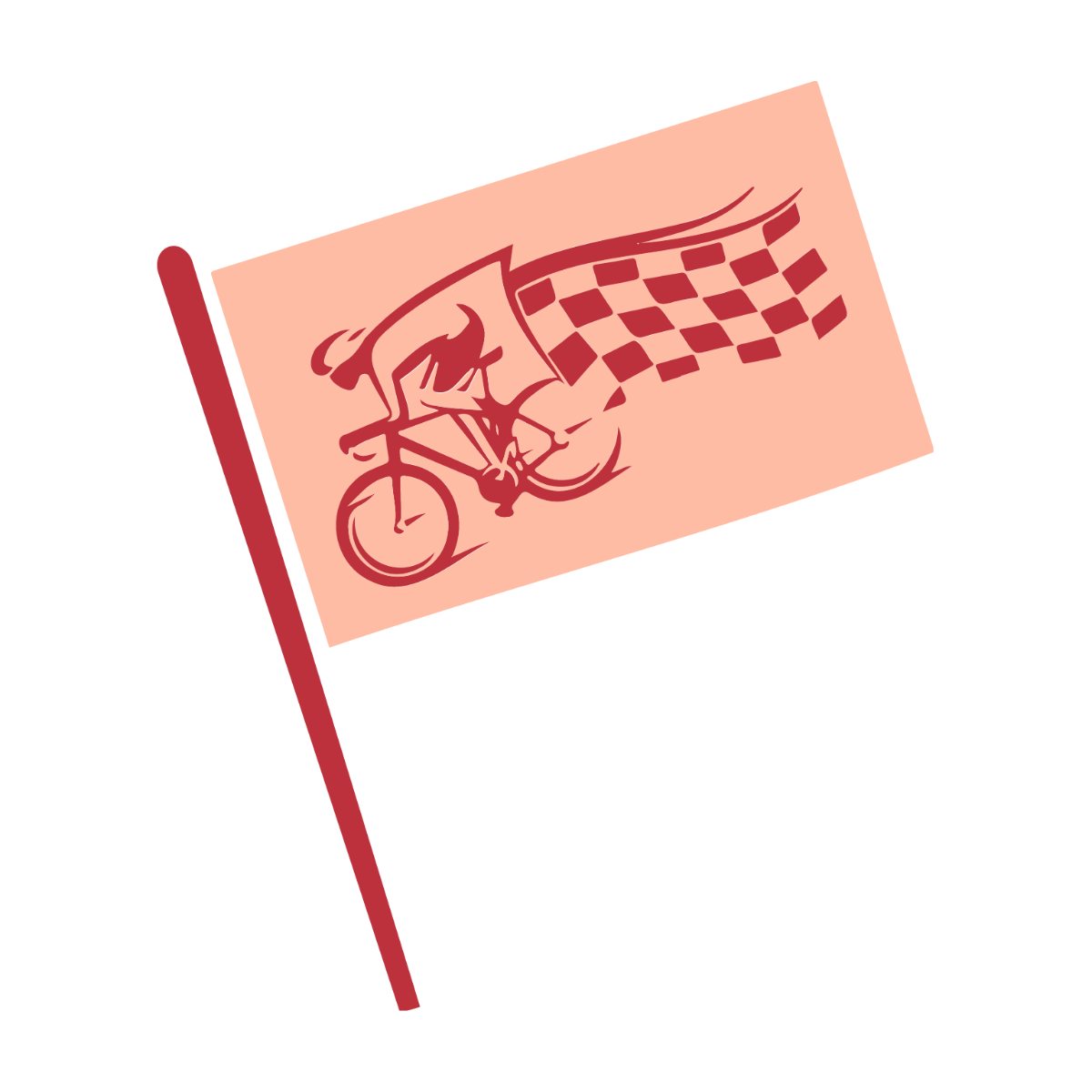 Free Cycling Race Flag clipart Template