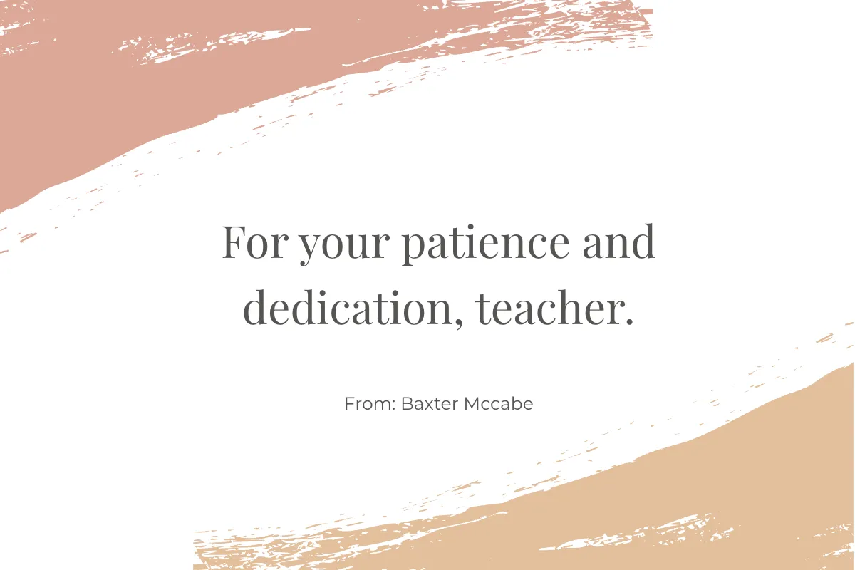 Free Preschool Teacher Thank You Card Template to Edit Online