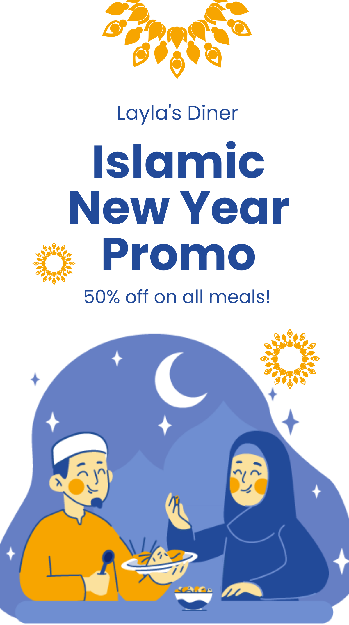 Free Islamic New Year Promotional Whatsapp Post Template