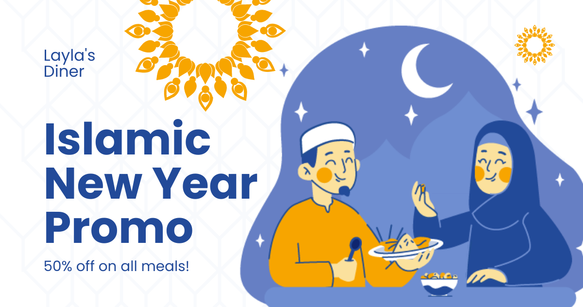 Free Islamic New Year Promotional Facebook Post Template