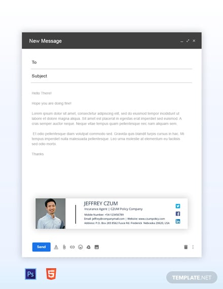 Free Insurance Agent Email Signature Template