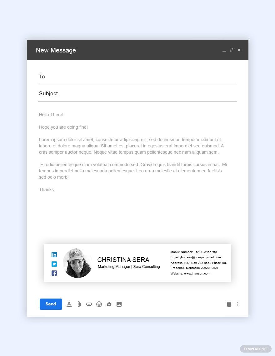 Marketing Manager Email Signature Template