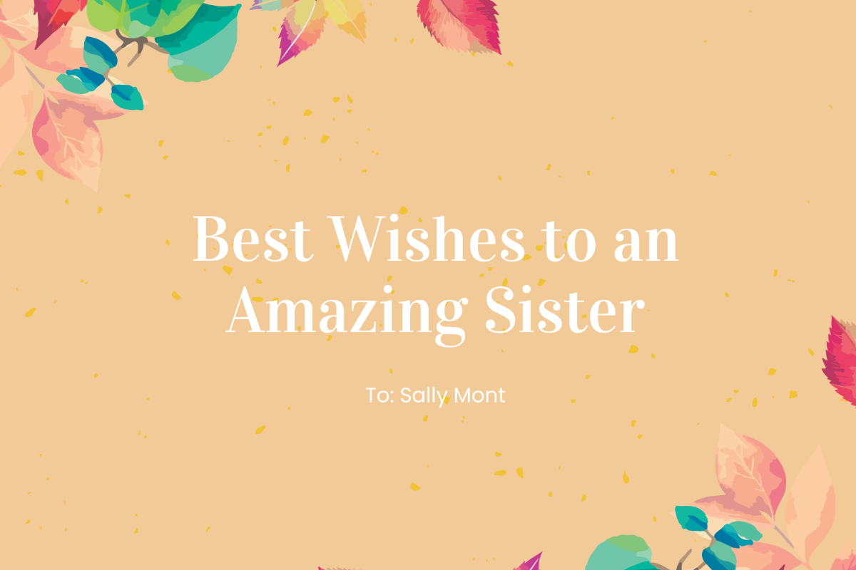 Free Birthday Card For Sister Template