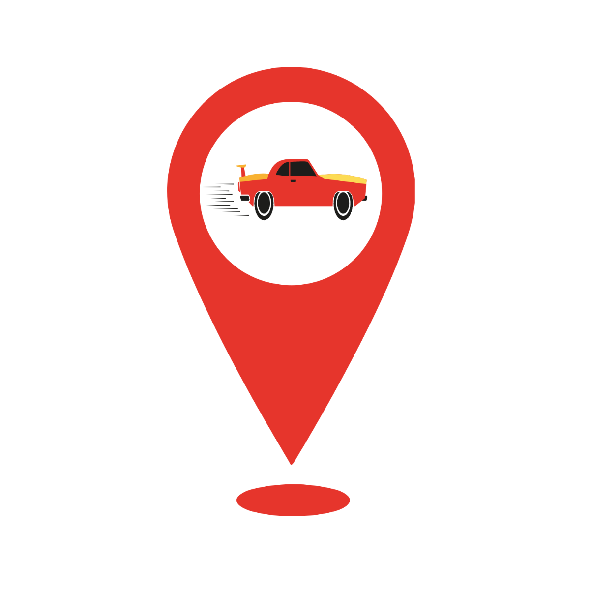 Car Location Clipart Template