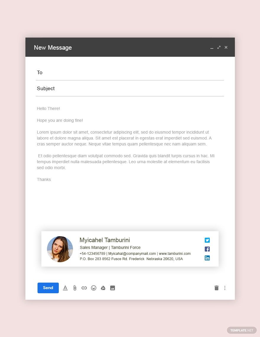 Sales Manager Email Signature Template