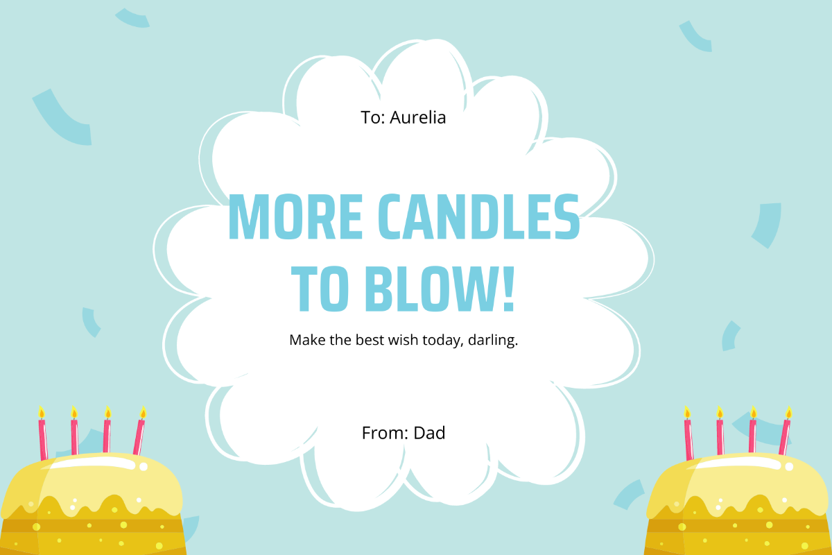 Birthday Card For Daughter Template