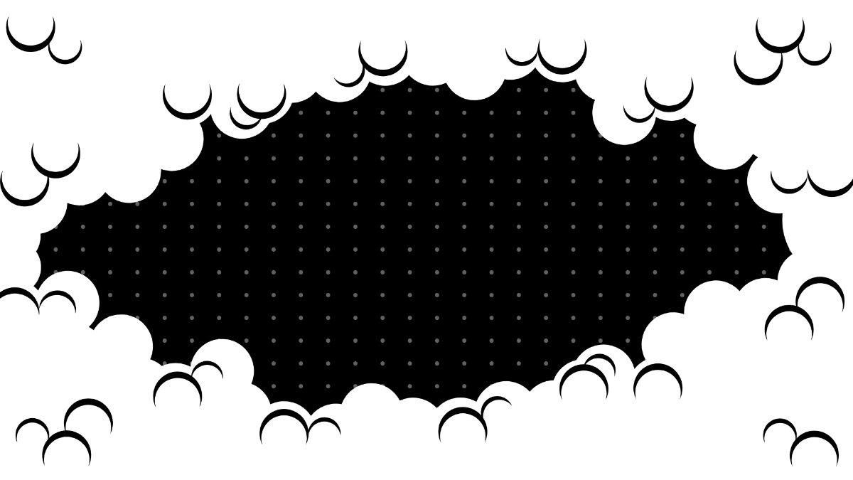 Black and White Cloud Background Template
