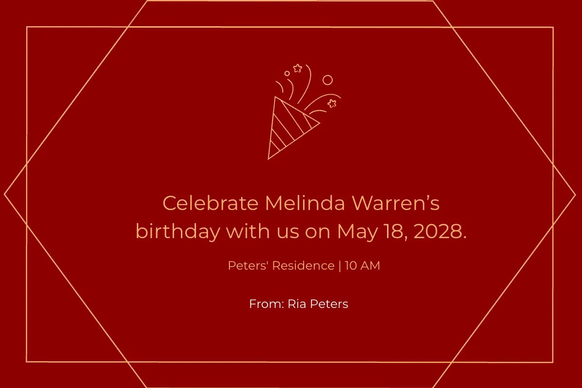 Free 80th Birthday Invitation Card Template to Edit Online