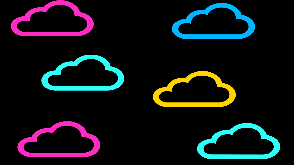 Free Neon Cloud Background Template
