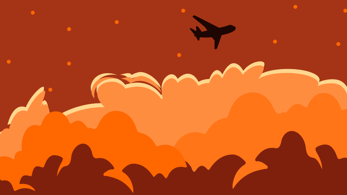 Orange Cloud Background Template