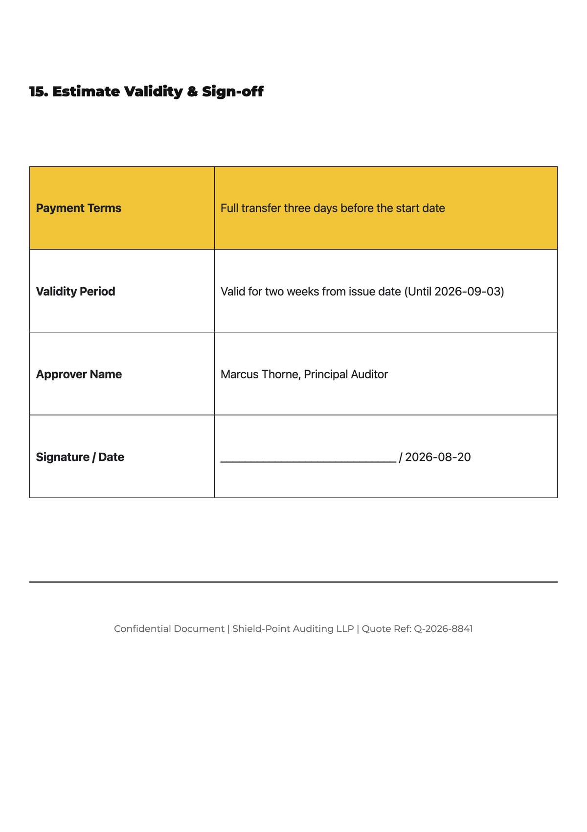 Free Audit Quotation Template & AI Quotation Maker