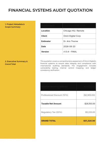 Free Audit Quotation Template & AI Quotation Maker