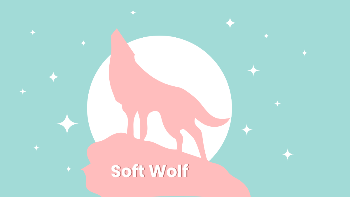 Free Pastel Wolf Wallpaper Template