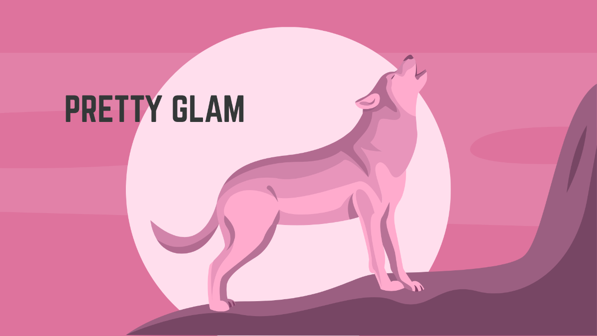 Free Pink Wolf Wallpaper Template